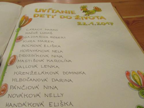 Uvítanie detí do&nbsp;života 2017&nbsp;1