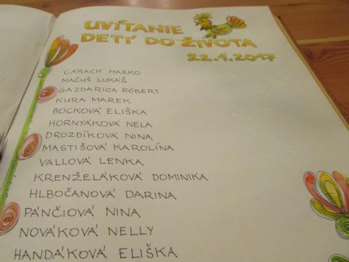 Uvítanie detí do&nbsp;života 2017&nbsp;1