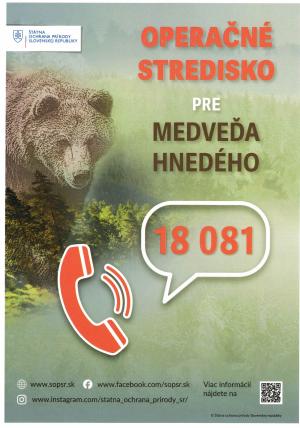 Info linka na Operačné stredisko pre medveďa hnedého